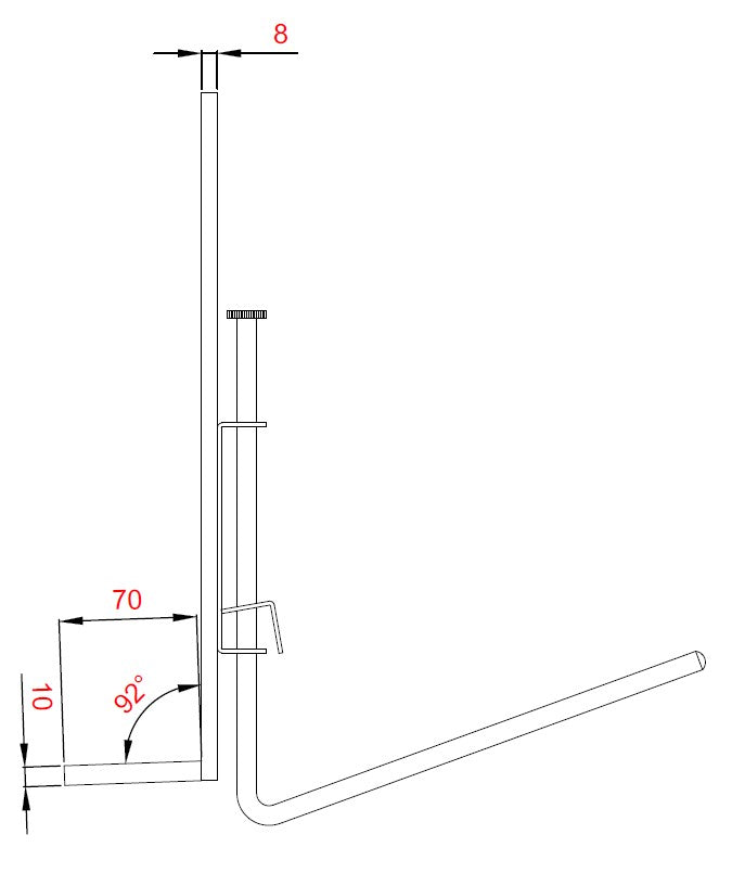 Glasnotenpult mit Beschlägen